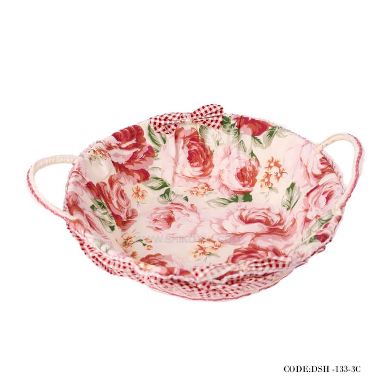 سبد نان و سبزی عروس گرد دسته دار طرح مهرنگار مبلمونسرا مدل 278388