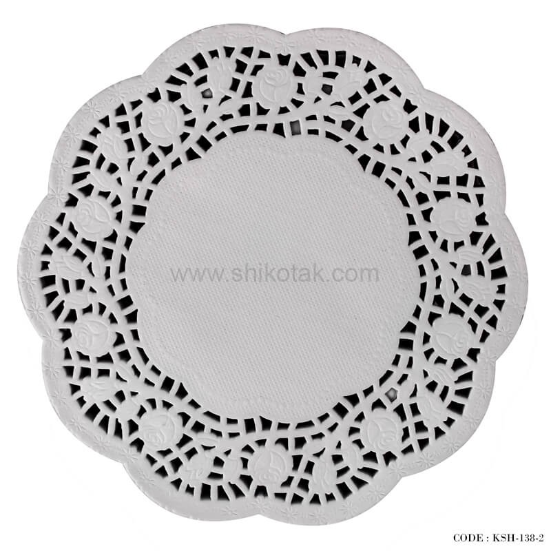 زیرلیوانی کاغذی مدل دانتل متوسط قطر 14 سانتی متر