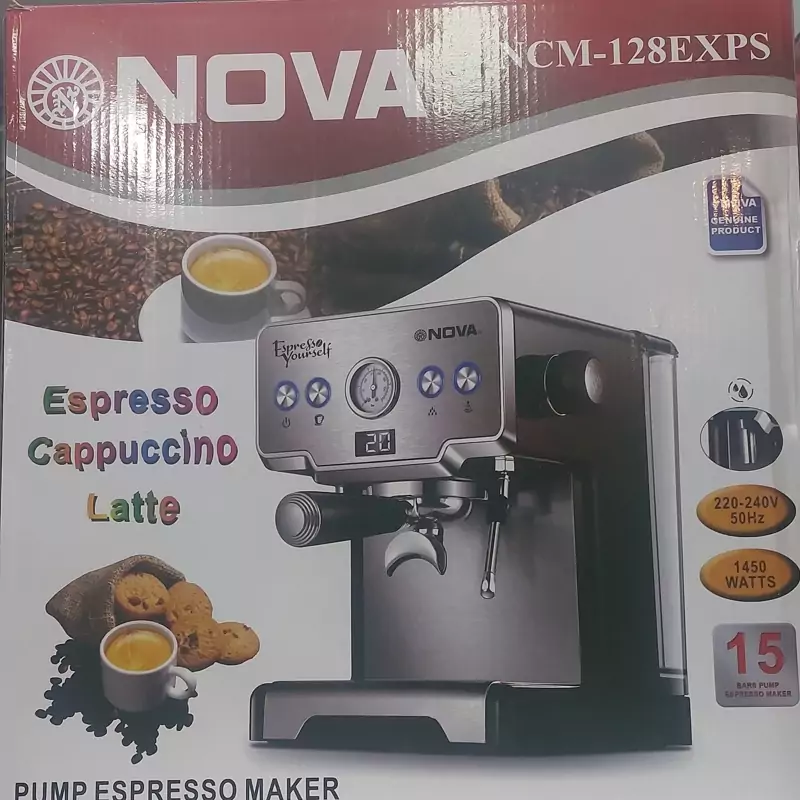 اسپرسو ساز نوا مدل 128 نیمه صنعتی اصلی حک شده