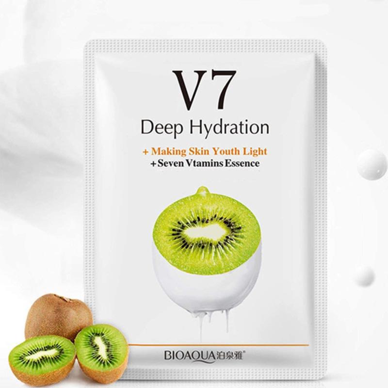 ماسک ورقه ای صورت کیوی بیوآکووا ضد چین و چروک و شاداب کننده پوست حاوی عصاره کیوی و آنتی اکسیدان 