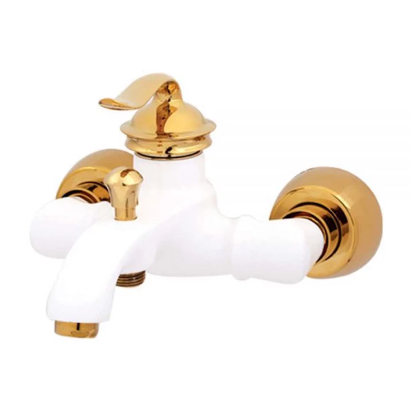 شیر حمام بامبو سفید طلایی