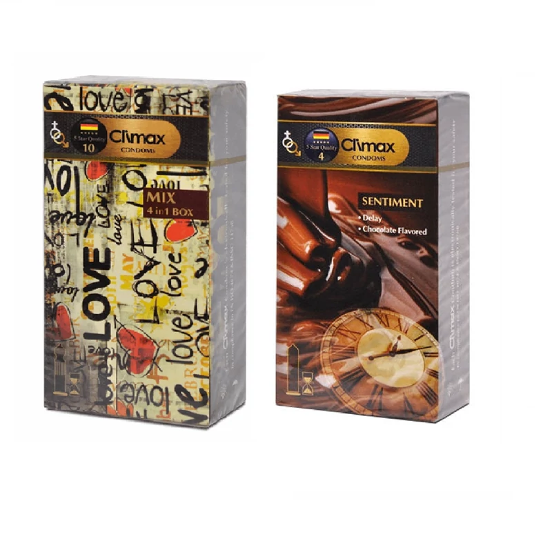 خرید کاندوم خاردار ساده کلایمکس Mix بسته 12 تایی