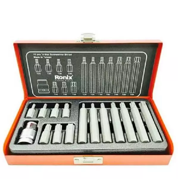 آچار بکس ستاره ای مجموعه 15 عددی رونیکس مدل RH-2696