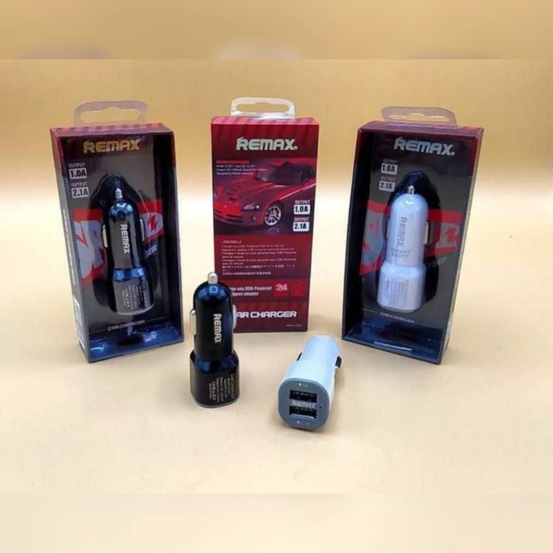 شارژر فندکی ریمکس مدل REMAX دارای 2 پرت USB کیفیت بسیار عالی