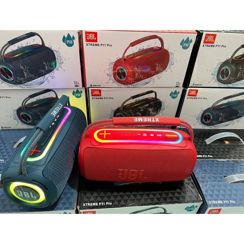 اسپیکر JBL مدل XTREME P11PRO اصلی کیفیت صدا فوق العاده مدت زمان شارژ 12 ساعت رم،فلاش،AUX ضد آب بیس دار رقص نور RGB