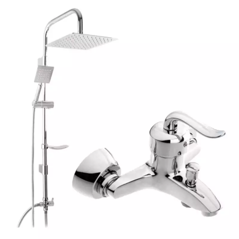 شیر حمام همراه با علم دوش مربعی 