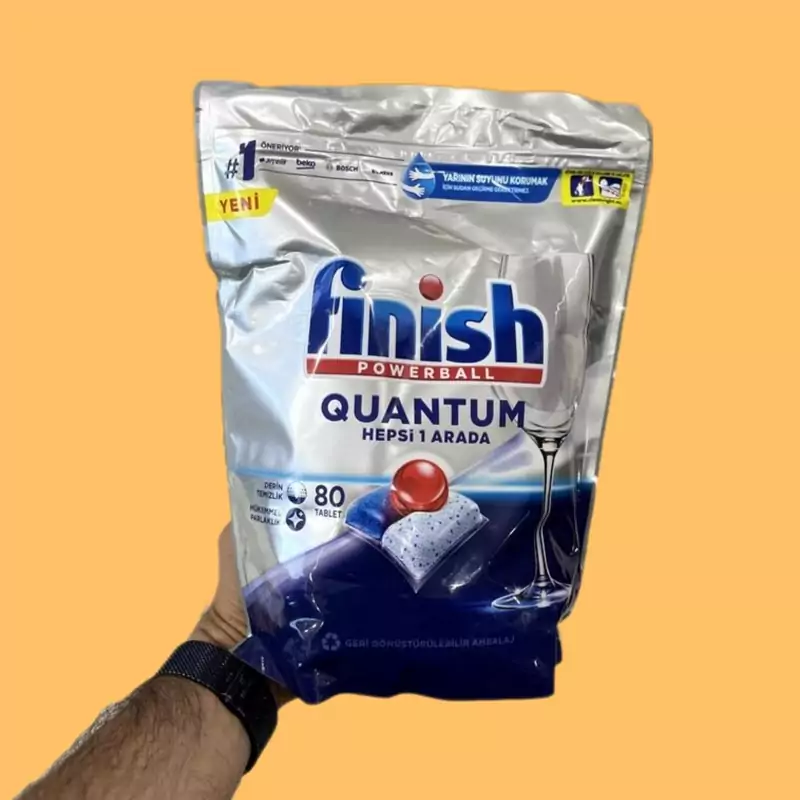 قرص ماشین ظرفشویی فینیش 80 عددی مدل کوانتوم جدیدhepsi 1 arada ساخت ترکیه اورجینال