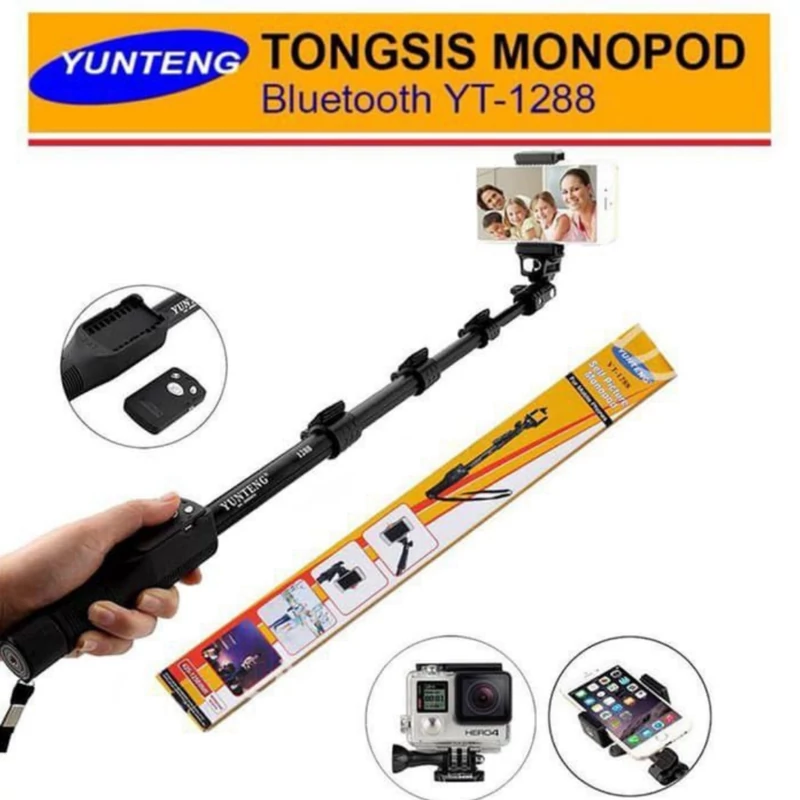 منوپاد YUNTENG مدل 1288  با بددنه مقاوم و ریموت دار  عالیی  نگهداری شارژ بالا