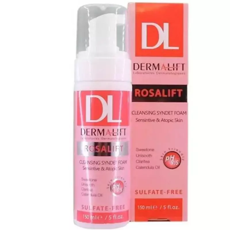 فوم شستشوی صورت درمالیفت مدل Rosalift مناسب پوست های حساس حجم 150میلی لیتر  بیوتی مال