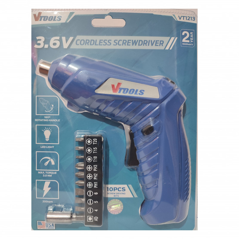 پیچ گوشتی شارژی وی تولز مدل VT1213 مجموعه 10عددی