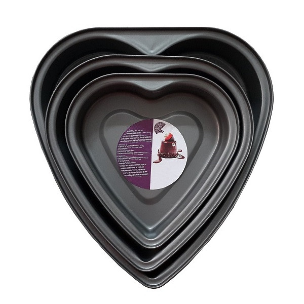 قالب کیک به گز مدل قلب مجموعه 3 عددی