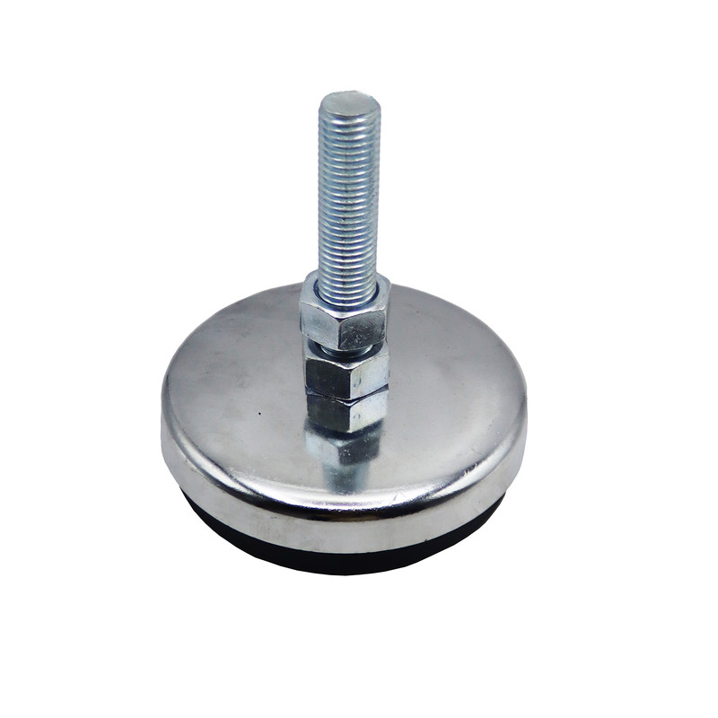 پایه ضربه گیر مدل کف لاستیکی کد YP-NIKEL CHROME-134MM16MM