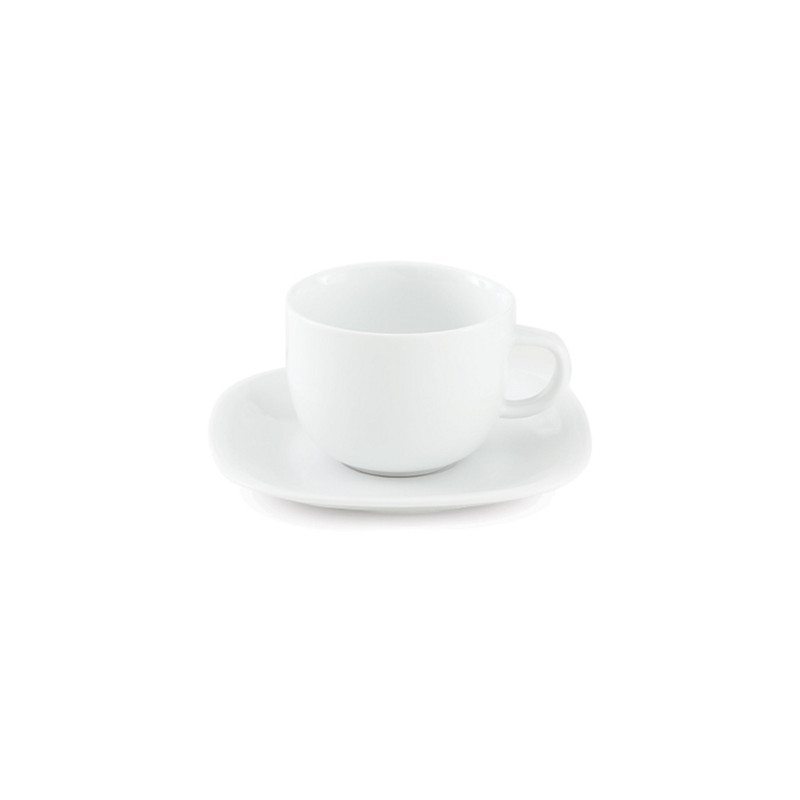 ست فنجان و نعلبکی 12 پارچه چینی زرین ایران مدل کواترو 8 سفید درجه عالی