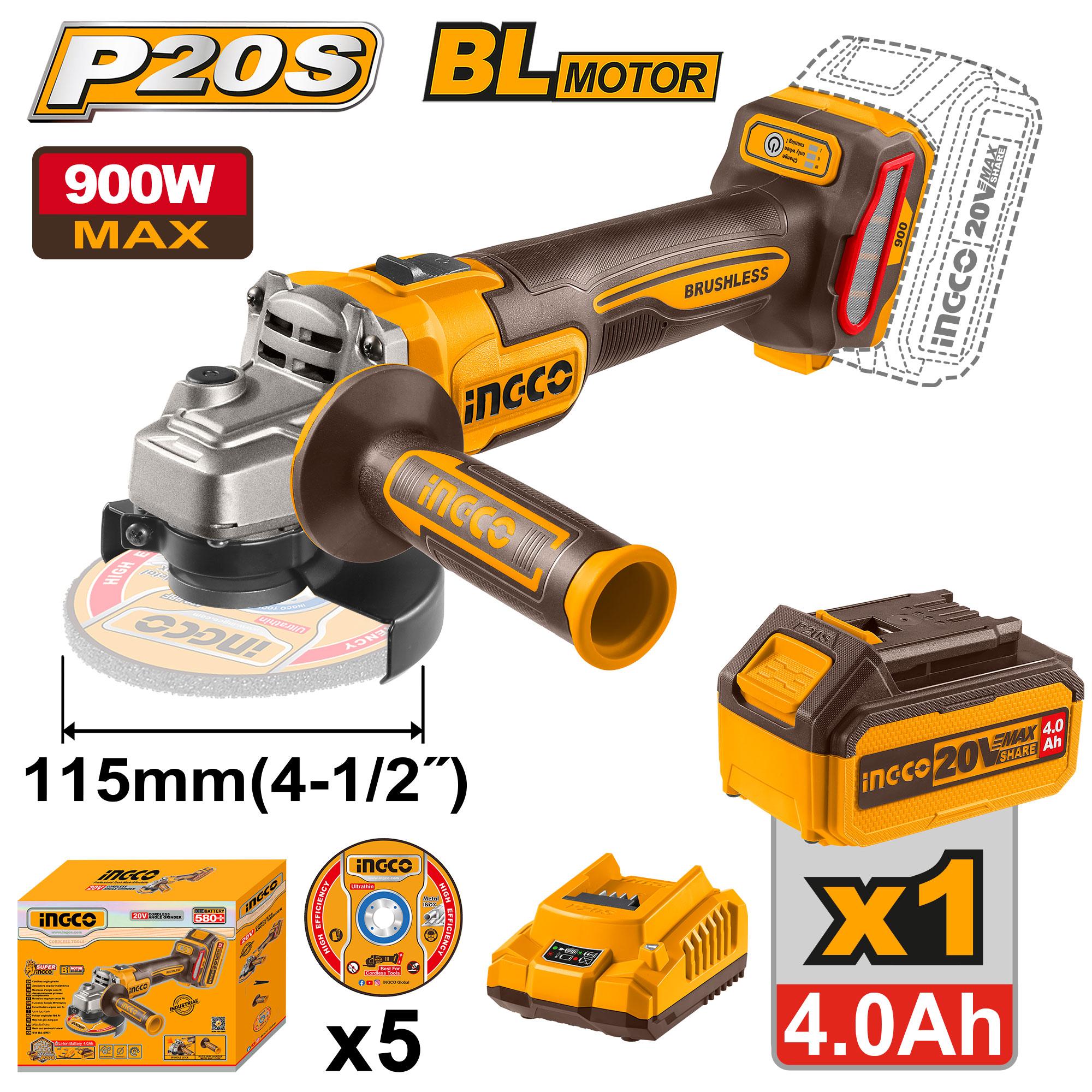 آوانور فرز شارژی INGCO براشلس UCAGLI261521 آوانور