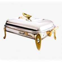 سوفله مستطیل 1.5 لیتر قایقی پایه طلایی رزلند