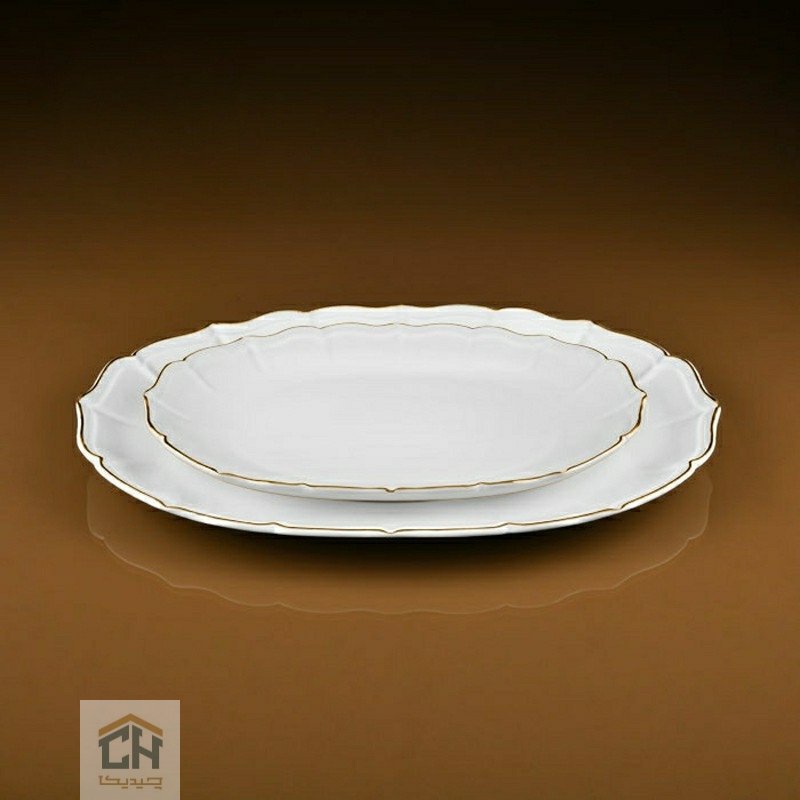 دیس بیضی کوچک خط طلا طرح ریوان مدل 402S