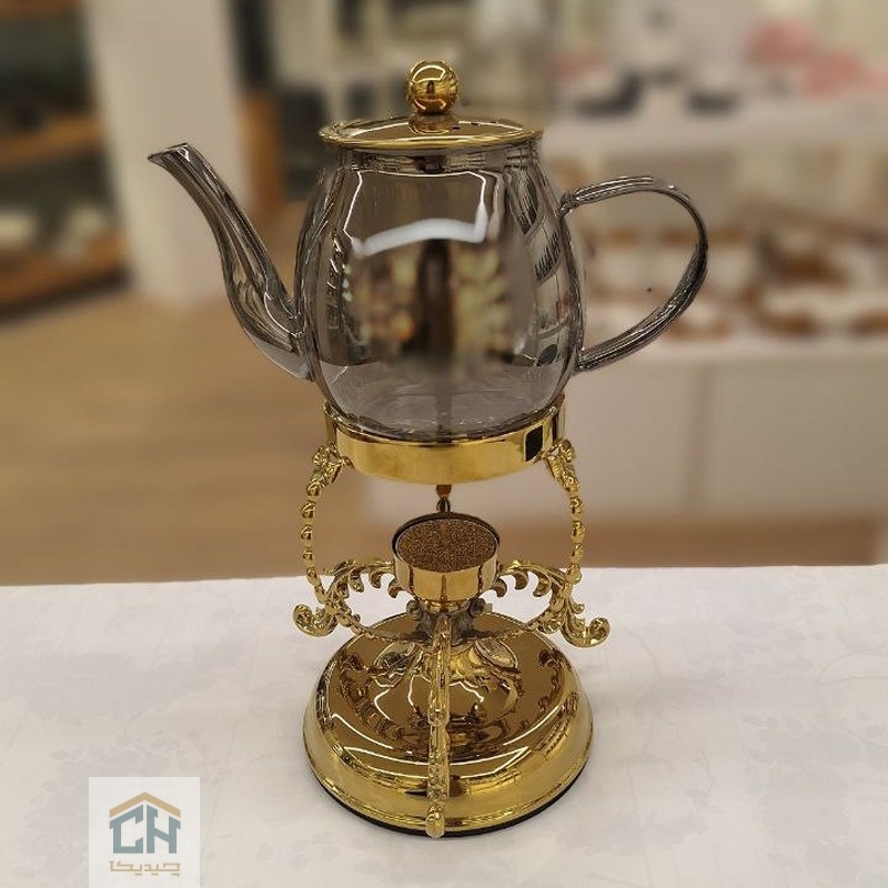 قوری وارمر کریستال و برنج مدل CL-008-G