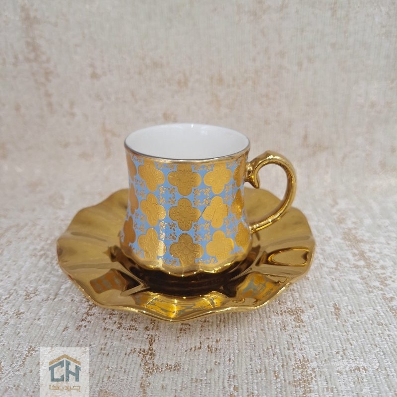 ست قهوه خوری 6 نفره طرح آبی مدل 1050067184