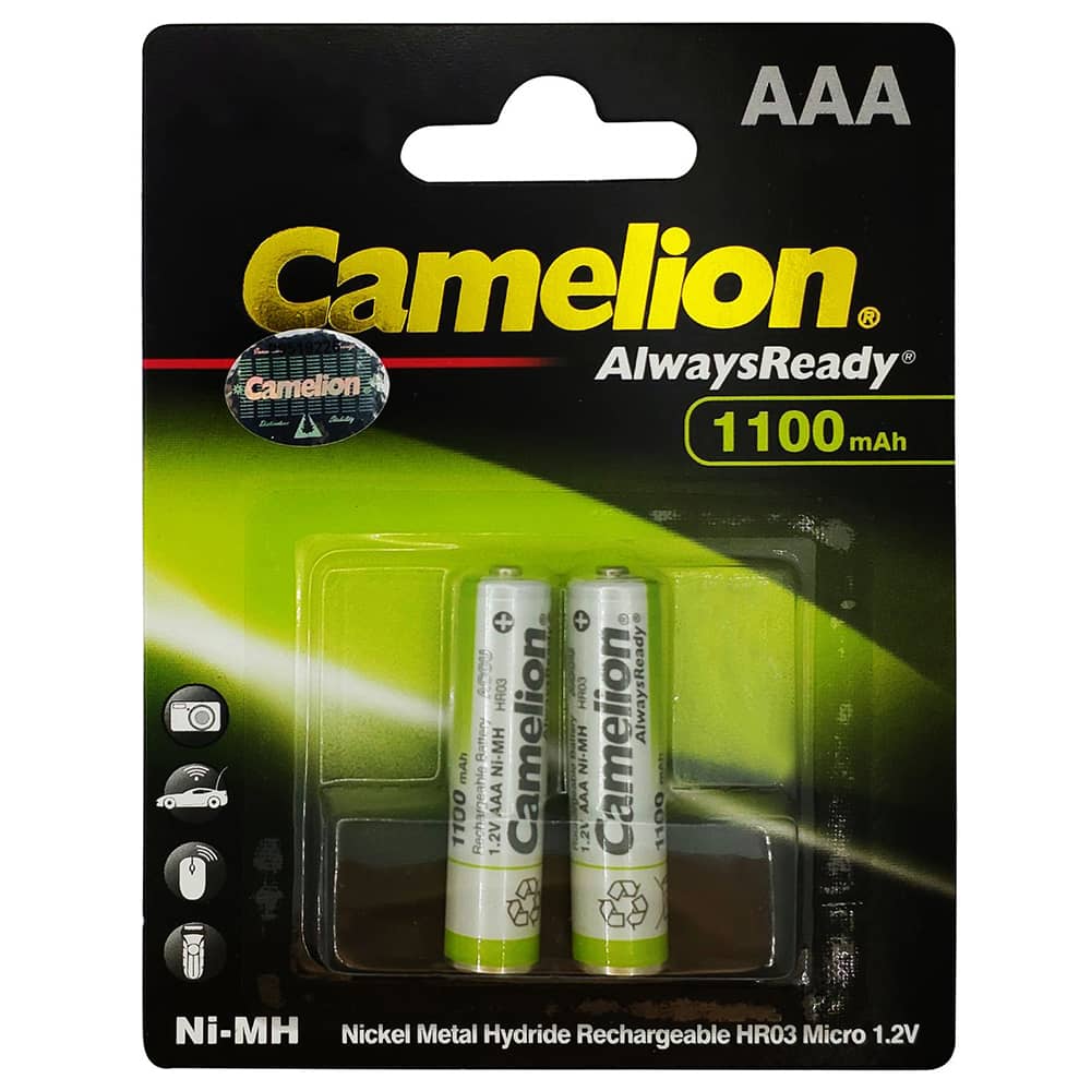 باتری نیم قلم شارژی کملیون 1100mAh بسته 2 تایی