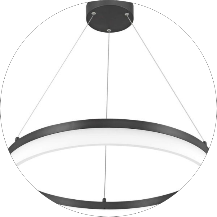 لوستر مدرن حلقه ای 1 طبقه پلکسی لبه بلند کد0079