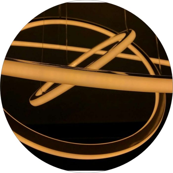 لوستر مدرن سقفی حلقه ای سه طبقه دو طرف نور سبک کهکشانی کد 0030