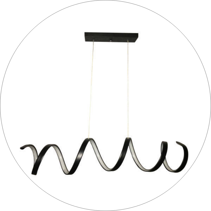 لوستر مدرن سقفی خطی طرح فنری یک متری کد0001