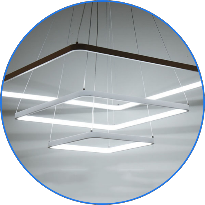 لوستر مدرن سقفی مربع ایی سه طبقه ایی0057