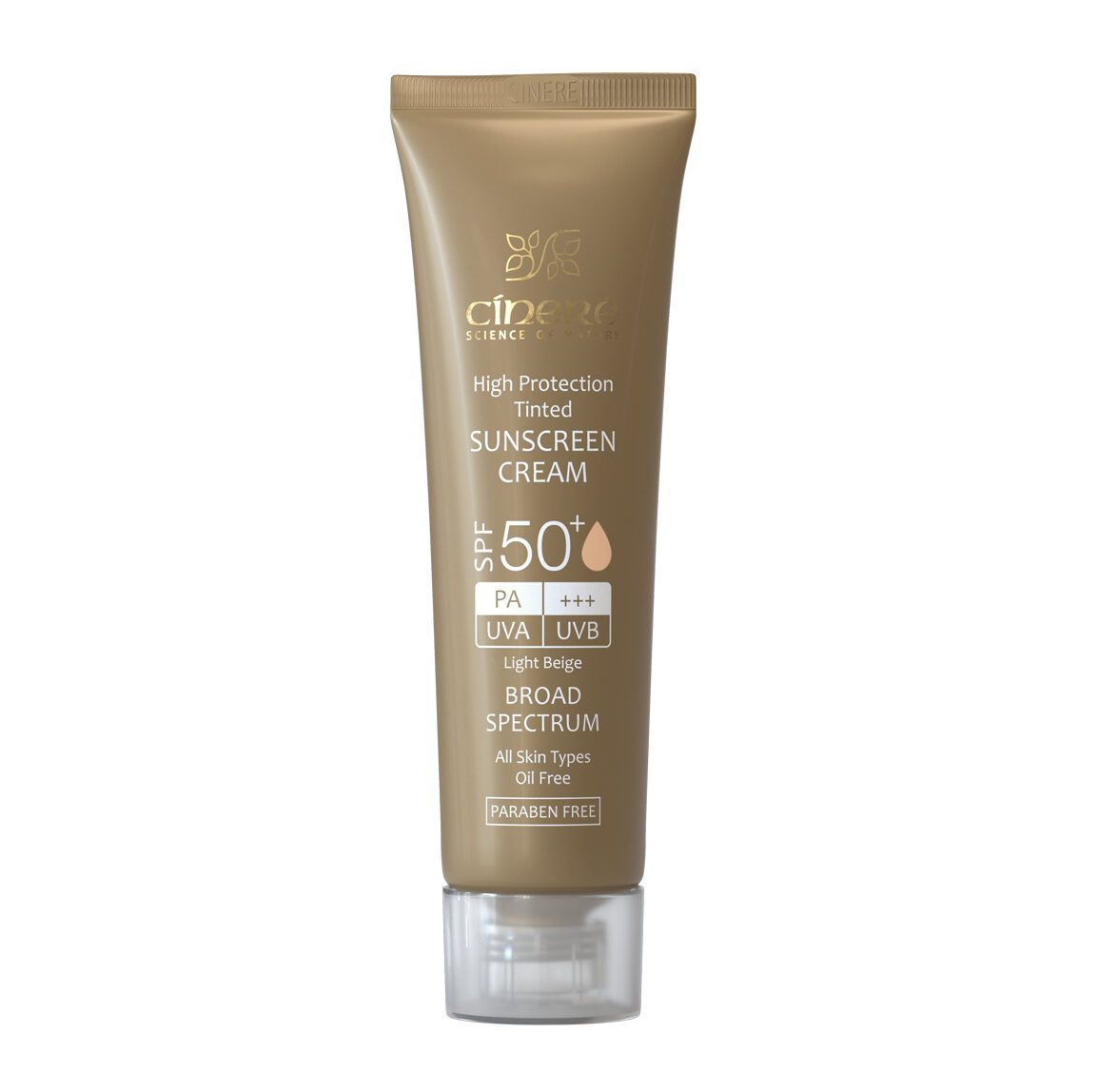 کرم ضدآفتاب رنگی +50 SPF سینره انواع پوست بژ طبیعی (50 میل)
