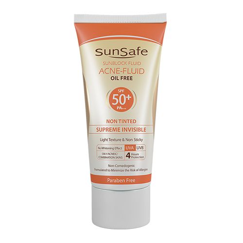 ضدآفتاب فلوئید +SPF 50 سان سیف (بی رنگ) 50 میل