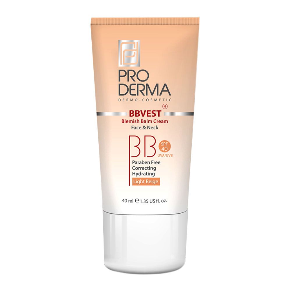 کرم پوشاننده و مرطوب کننده پرودرما بژ روشن پوست چرب spf 40 (40 میل)