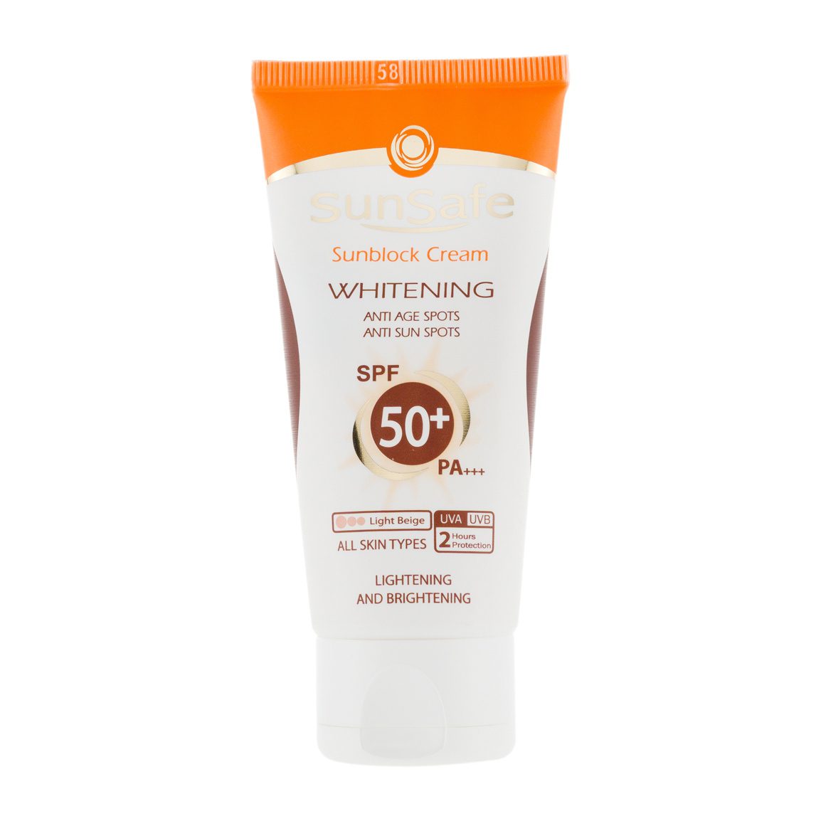 ضد آفتاب روشن کننده +SPF 50 سان سیف بژ روشن (50 میل)