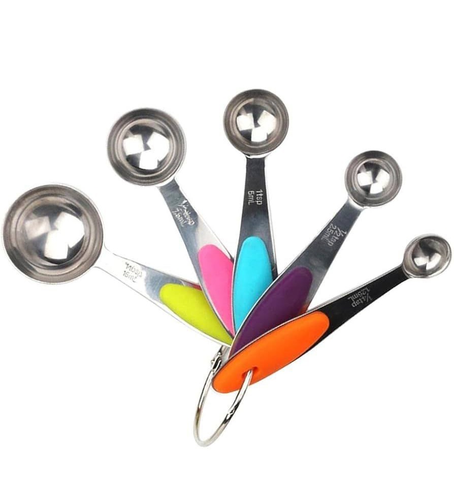 حراجی خونه - پیمانه 5تایی استیل دسته سیلیکونی (پست پیشتاز پس کرایه)