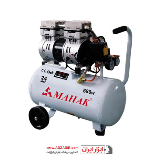 کمپرسور 25 لیتری بی صدا بدون روغن محک مدل HSU550-25L