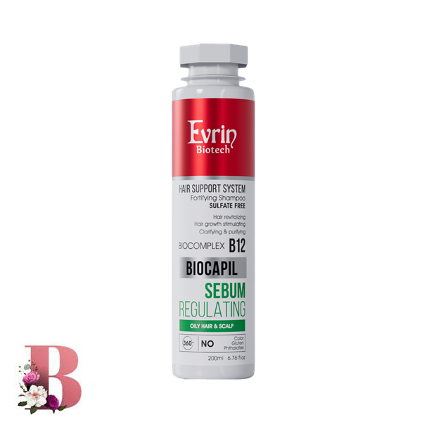 شامپو تقویت کننده موهای چرب اورین بیوتک 200 میلی لیتر | Evrin Biotech Fortifying Shampoo For Greasy Hair 200 ml