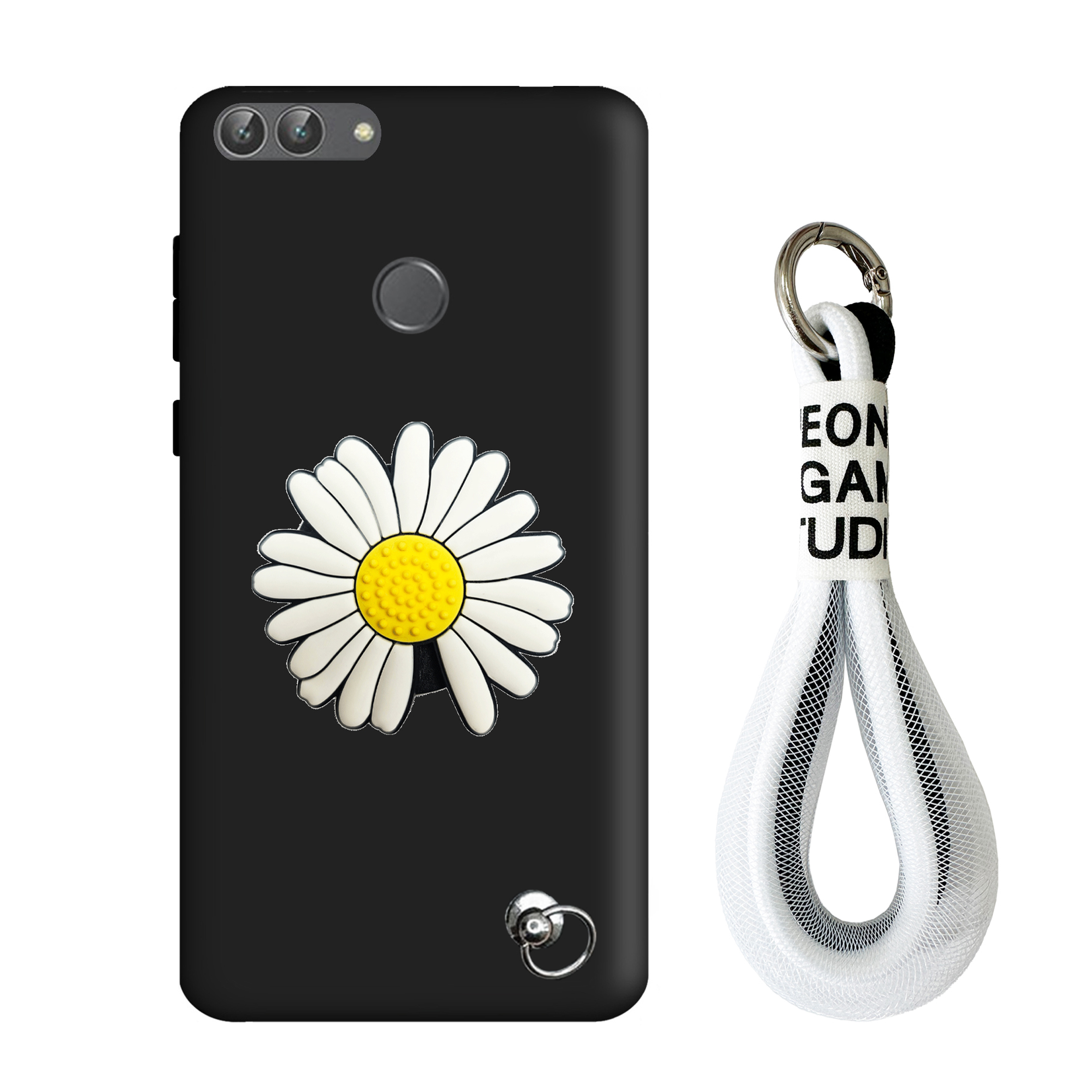 قاب گوشی هواوی PSMART 2018 دخترانه بابونه همراه با بند توری