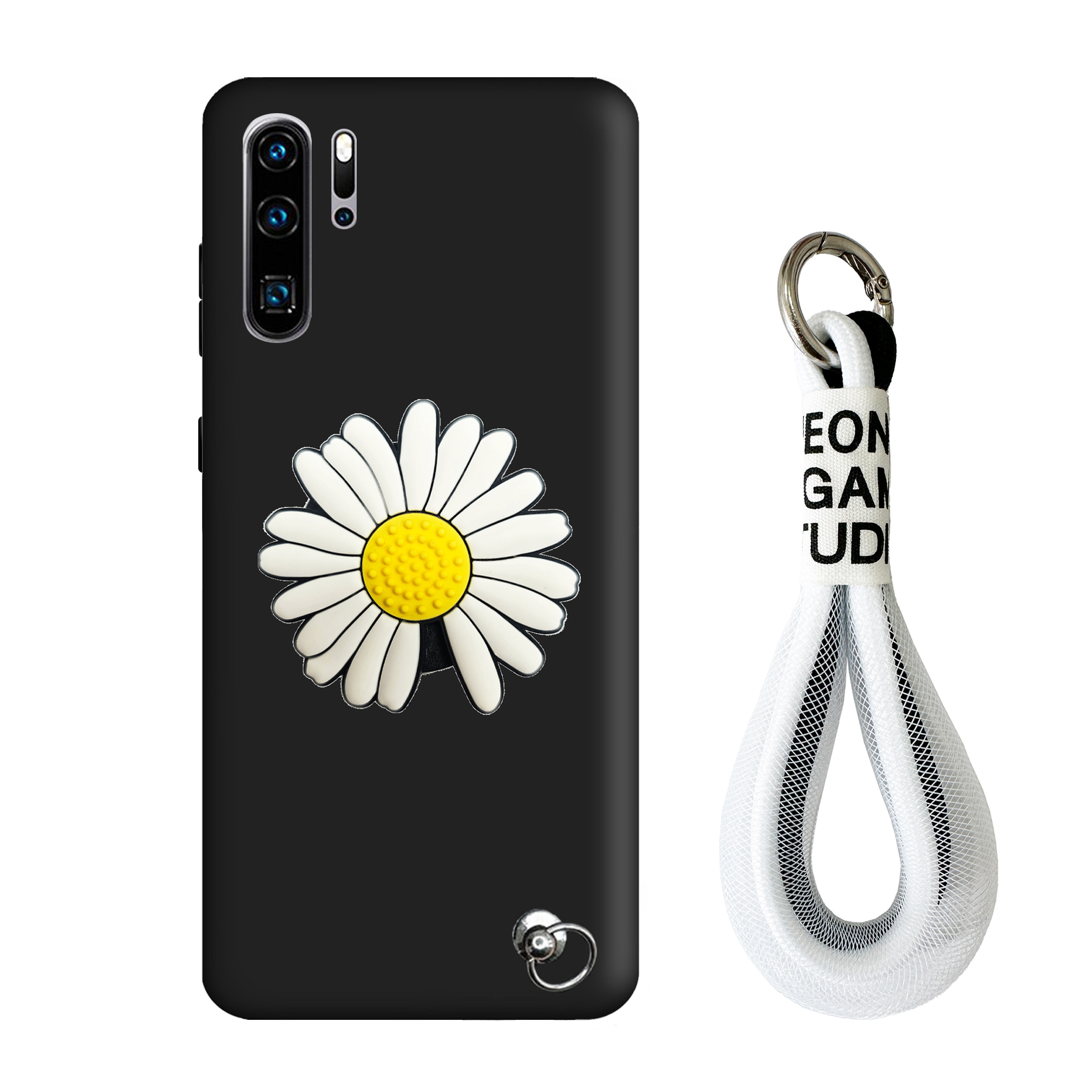 قاب گوشی هواوی P30 PRO دخترانه بابونه همراه با بند توری