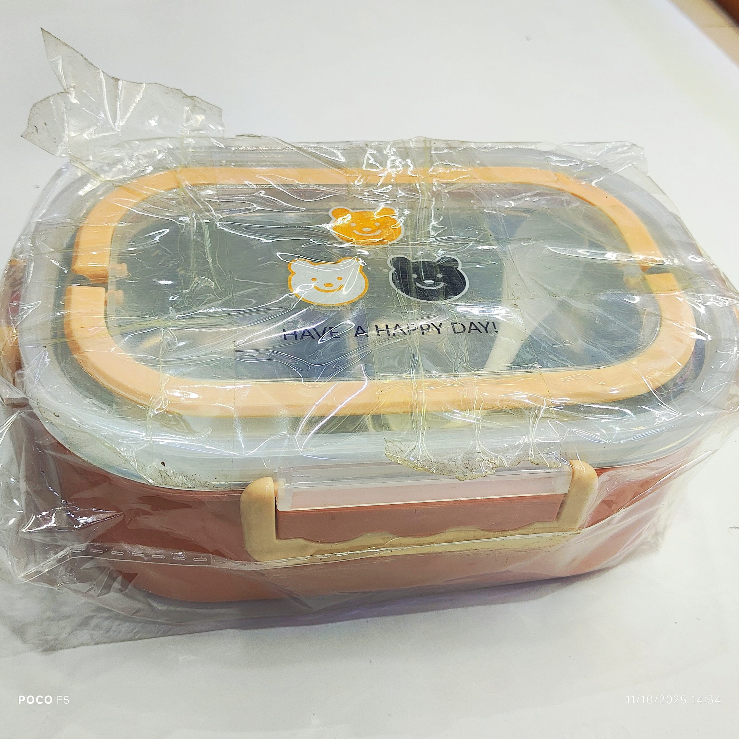 لانچ باکس فلزی خرس گلبهی