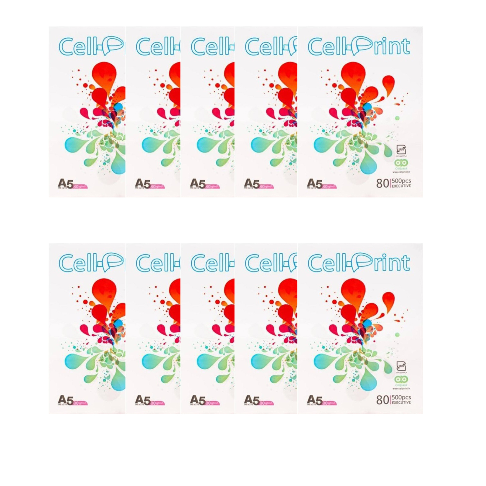 کاغذ A5 سل پرینت کد 10 بسته 5000 عددی