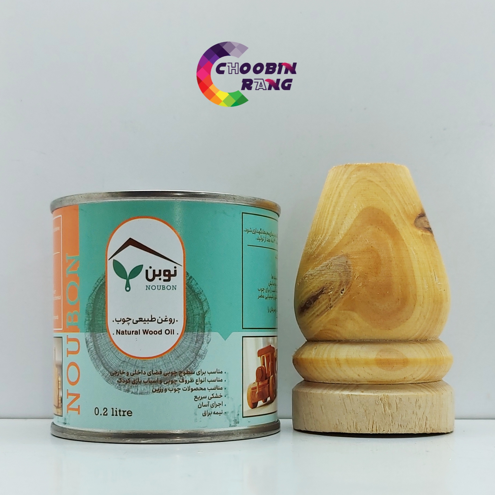 روغن طبیعی چوب نوبن بی رنگ 200 گرم