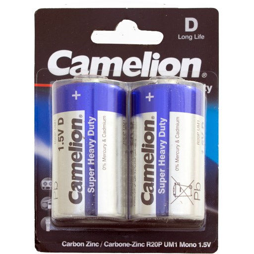 باتری 2 تایی بزرگ کملیون مدل R20P-BP2B