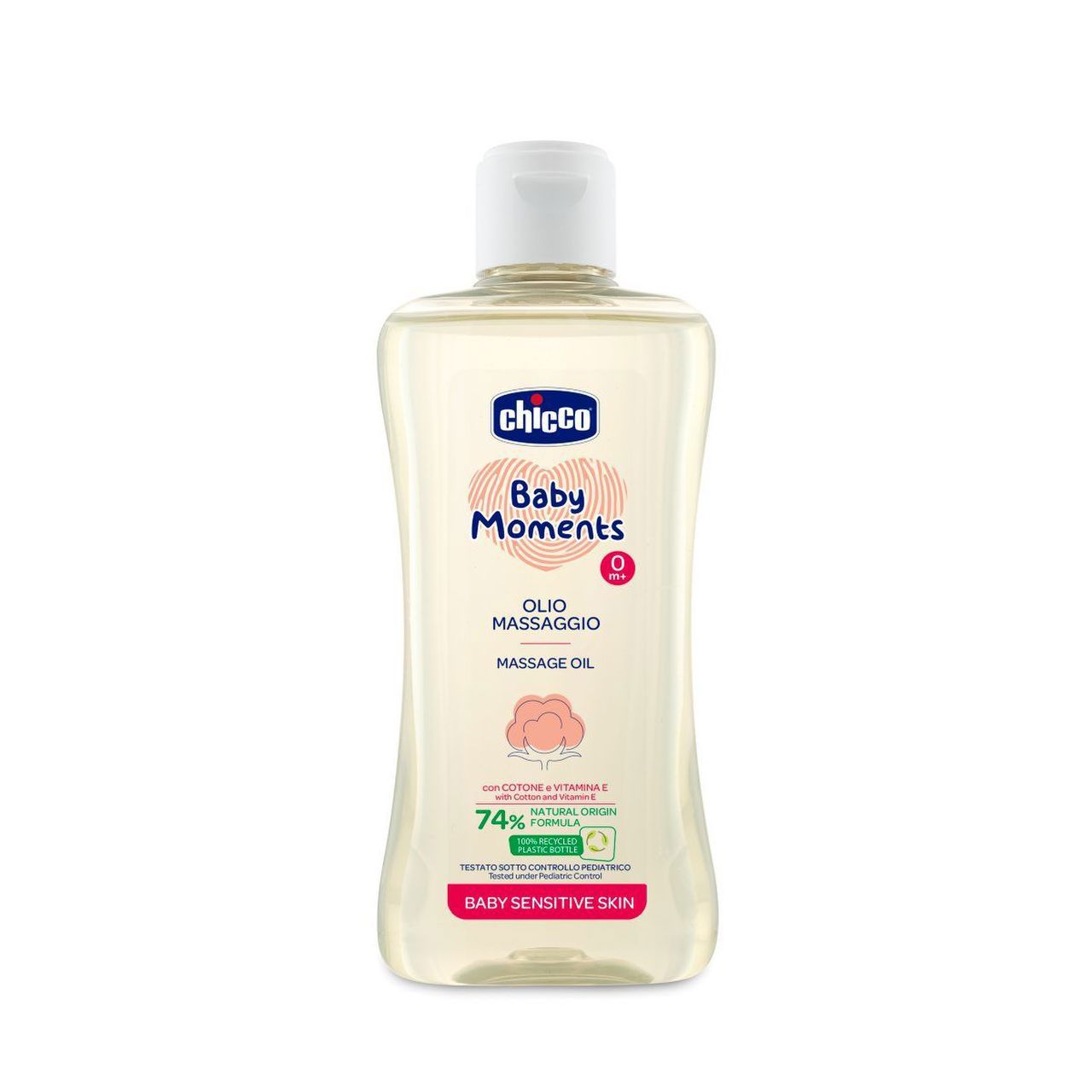 روغن ماساژ کودک چیکو مدل Chicco Massage Oil %74 حاوی روغن سبوس برنج حجم 200 میل