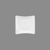 نعلبکی 16 زیر فنجان چای چینی زرین سری وینچی طرح سفید درجه عالی (6عدد) (پس کرایه)