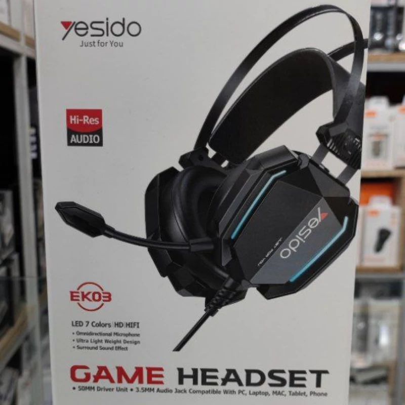 هدست گیمینگ سیم دار Yesido EK05