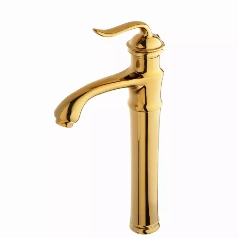 روشویی طلایی پایه بلند 