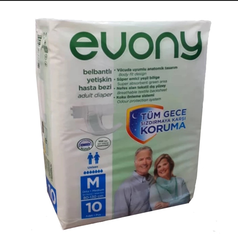 پوشینه بزرگسالان اوونی ایونی evony چسبی سایز متوسط 10 عددی