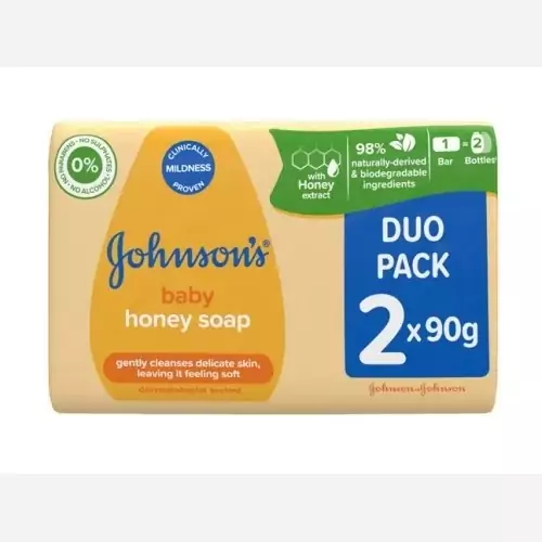 صابون بچه جانسون مدل عسل بسته 2 عددی 90 گرمی