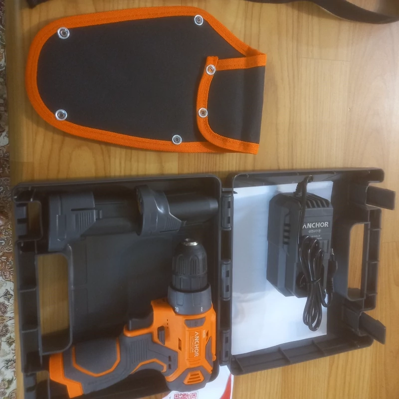 دریل شارژی 12ولت موتوربراشلس چکشی انکور باگارانتی