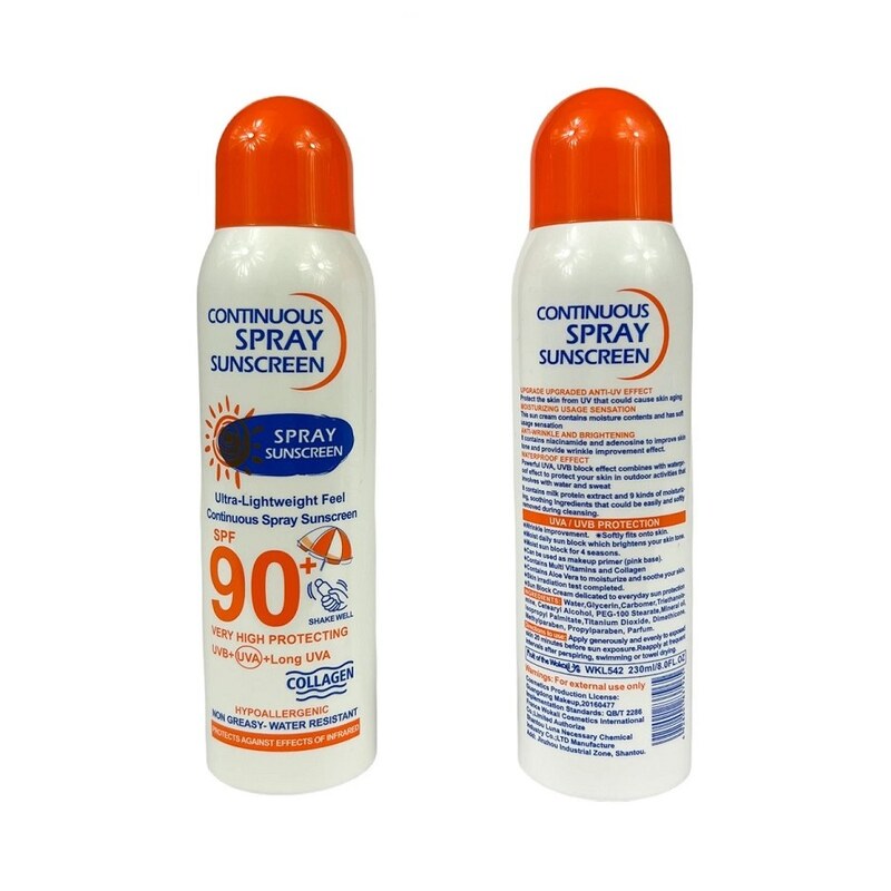 اسپری ضد آفتاب وکالی spf90 حجم 230 میلی لیتر