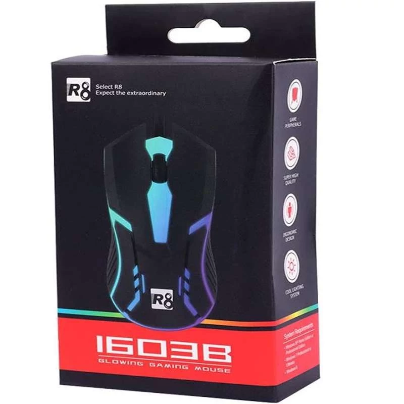 ماوس گیمینگ سیم دار R8 مدل 1603B