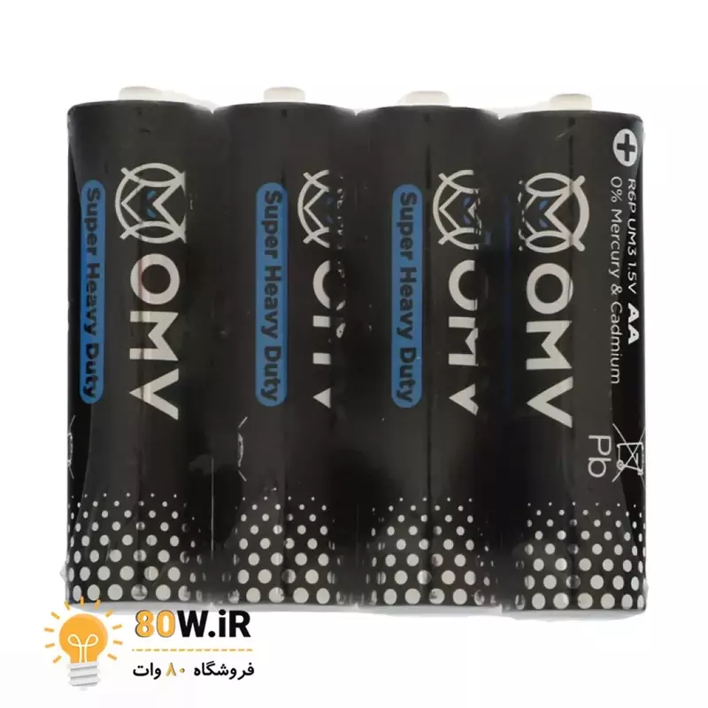 باتری قلمی(AA) OMV مدل Super Heavy Duty (4عددی)